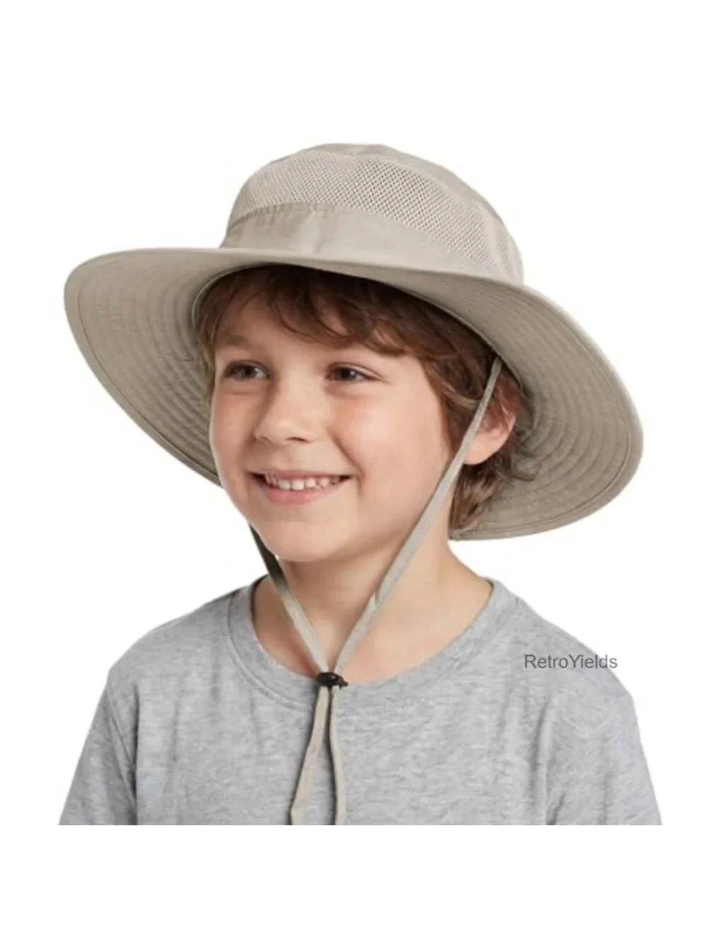 Kids UPF 50+ Breathable Sun Hat with Chin Strap for Boys Girls Ages 2-6
